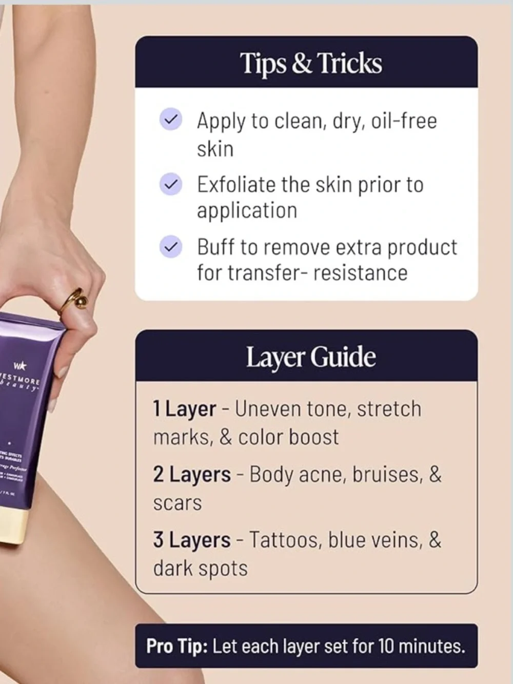 Westmore beauty Body Coverage Perfector in color Natural Radiance, 3.5oz - Picture 8 of 10